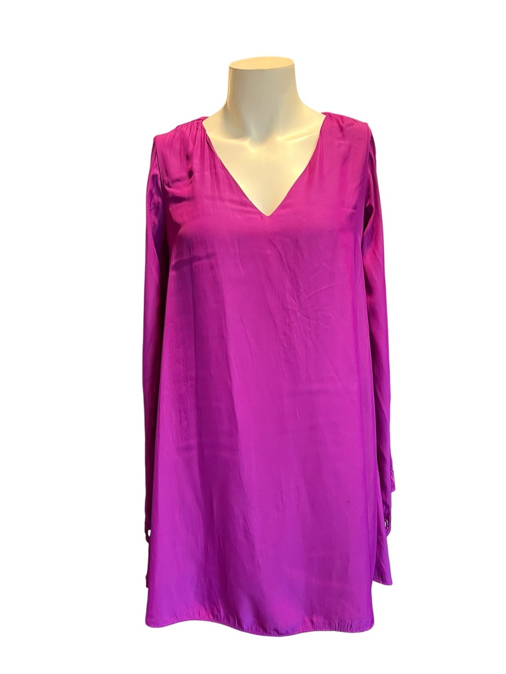 Ramy Brook Fuchsia V-Neck Tunic Dress